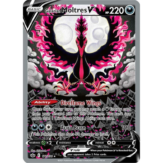 Image for Galarian Moltres V (Alternate Full Art) (177/198) (SWSH06) - Pokemon