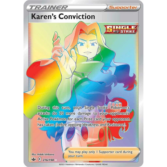 Image for Karen's Conviction (Secret) (216/198) (SWSH06) - Pokemon
