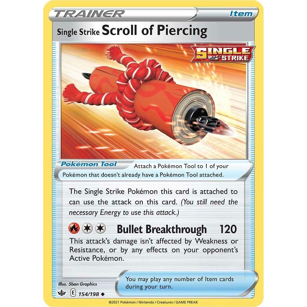 Image for Single Strike Scroll of Piercing (154/198) (SWSH06) - Pokemon