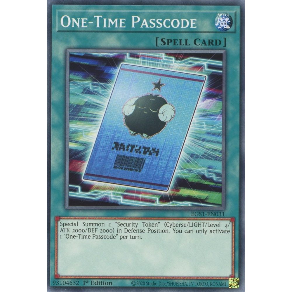Image for One-Time Passcode (EGS1-EN031) (EGS1) - YuGiOh