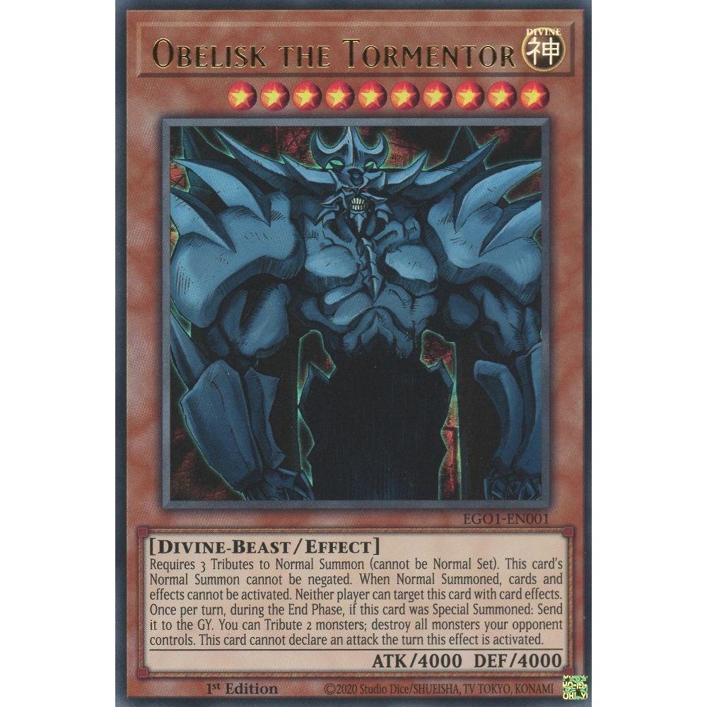 Image for Obelisk the Tormentor (EGO1-EN001) (EGO1) - YuGiOh