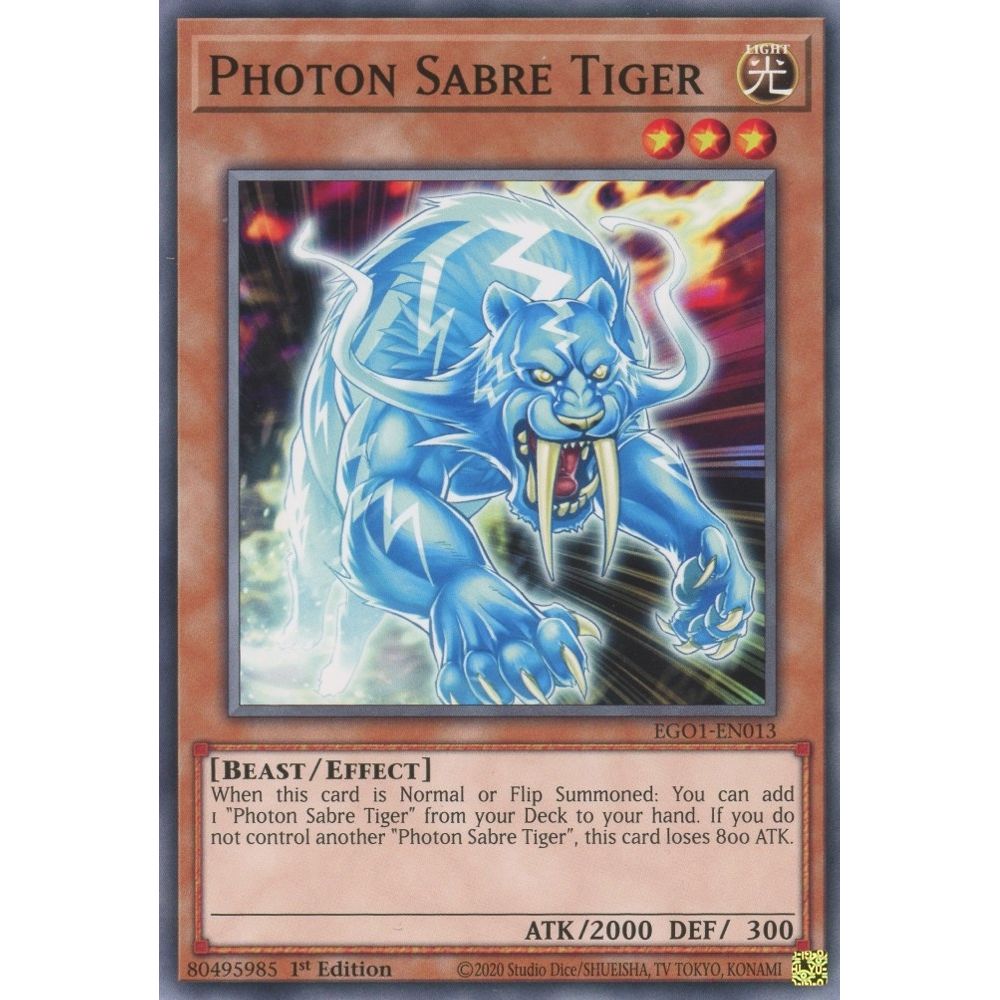 Image for Photon Sabre Tiger (EGO1-EN013) (EGO1) - YuGiOh