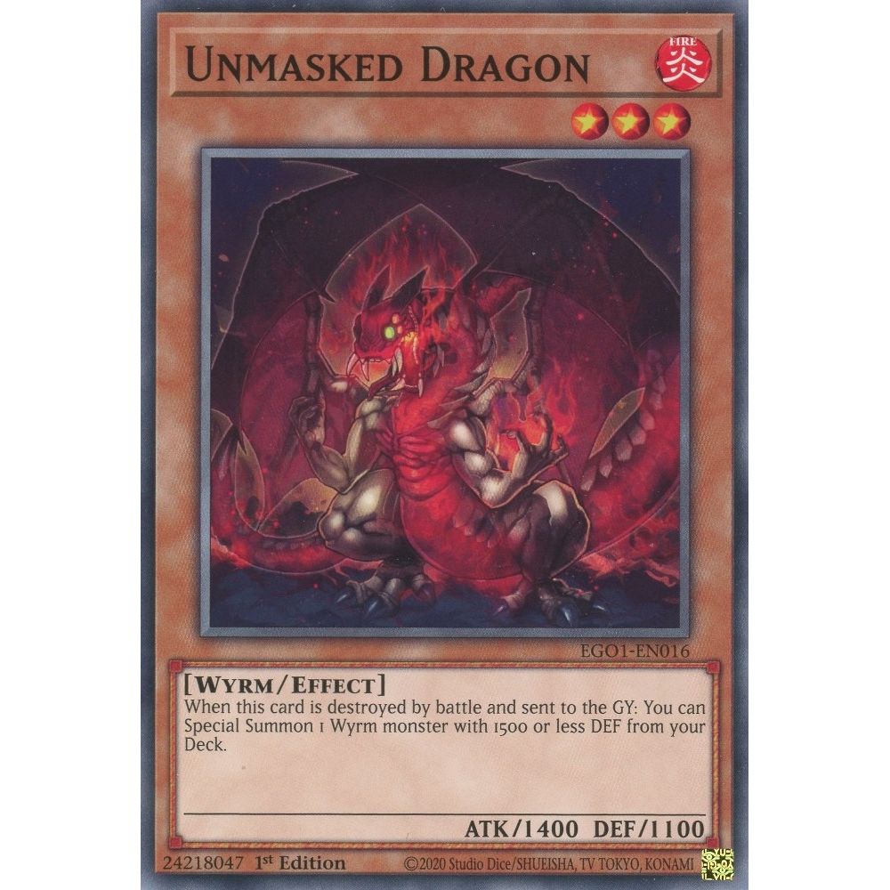 Image for Unmasked Dragon (EGO1-EN016) (EGO1) - YuGiOh