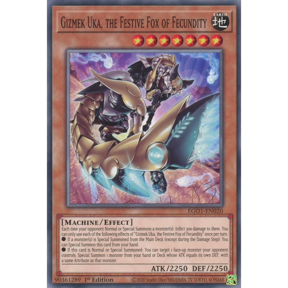 Image for Gizmek Uka, the Festive Fox of Fecundity (EGO1-EN020) (EGO1) - YuGiOh