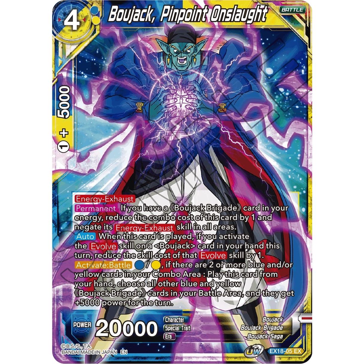 Image for Boujack, Pinpoint Onslaught (EX18-05) (DBS-BE18) - Dragon Ball Super: Masters
