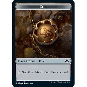 Image for Clue (014) // Beast Double-Sided Token (14 // 9) (MH2) - Magic: The Gathering