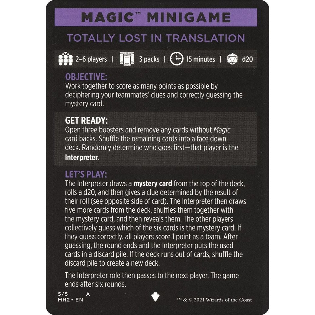 Image for Magic Minigame: Totally Lost in Translation (5) (MH2) - Magic: The Gathering