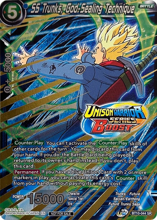 Image for SS Trunks, God-Sealing Technique (Event Pack 08) (BT10-044) (TPR) - Dragon Ball Super: Masters