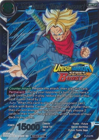 Image for SS2 Trunks, Heroic Prospect (Event Pack 08) (P-219) (TPR) - Dragon Ball Super: Masters
