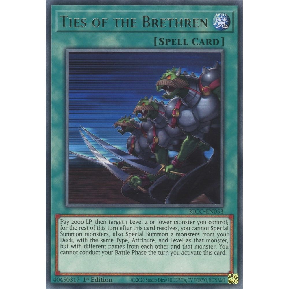 Image for Ties of the Brethren (KICO-EN053) (KICO) - YuGiOh