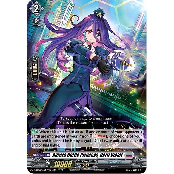 Image for Aurora Battle Princess, Derii Violet (D-BT02/017EN) (D-BT02) - Cardfight Vanguard