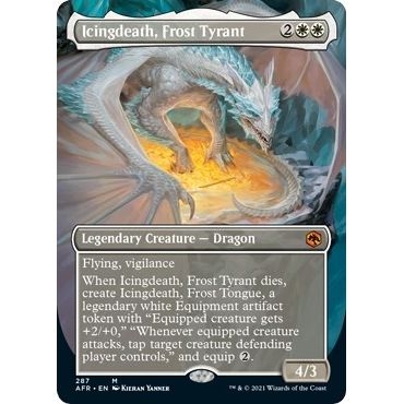 Image for Icingdeath, Frost Tyrant (Borderless) (287) (AFR) - Magic: The Gathering