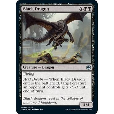 Image for Black Dragon (90) (AFR) - Magic: The Gathering