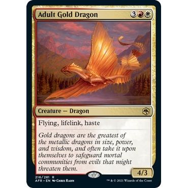 Image for Adult Gold Dragon (216) (AFR) - Magic: The Gathering