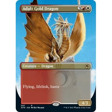 Image for Adult Gold Dragon (Borderless) (297) (AFR) - Magic: The Gathering