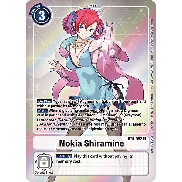 Image for Nokia Shiramine (Box Topper) (BT5-092 R) (BT05) - Digimon Card Game