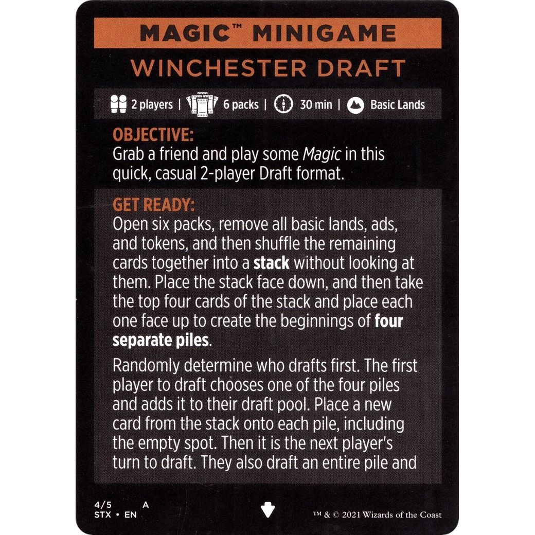 Image for Magic Minigame: Winchester Draft (1) (STX) - Magic: The Gathering