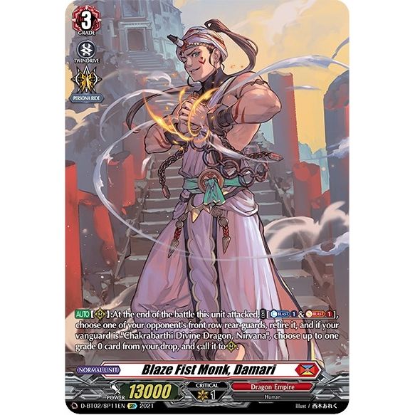 Image for Blaze Fist Monk, Damari (SP) (D-BT02/SP11EN) (D-BT02) - Cardfight Vanguard