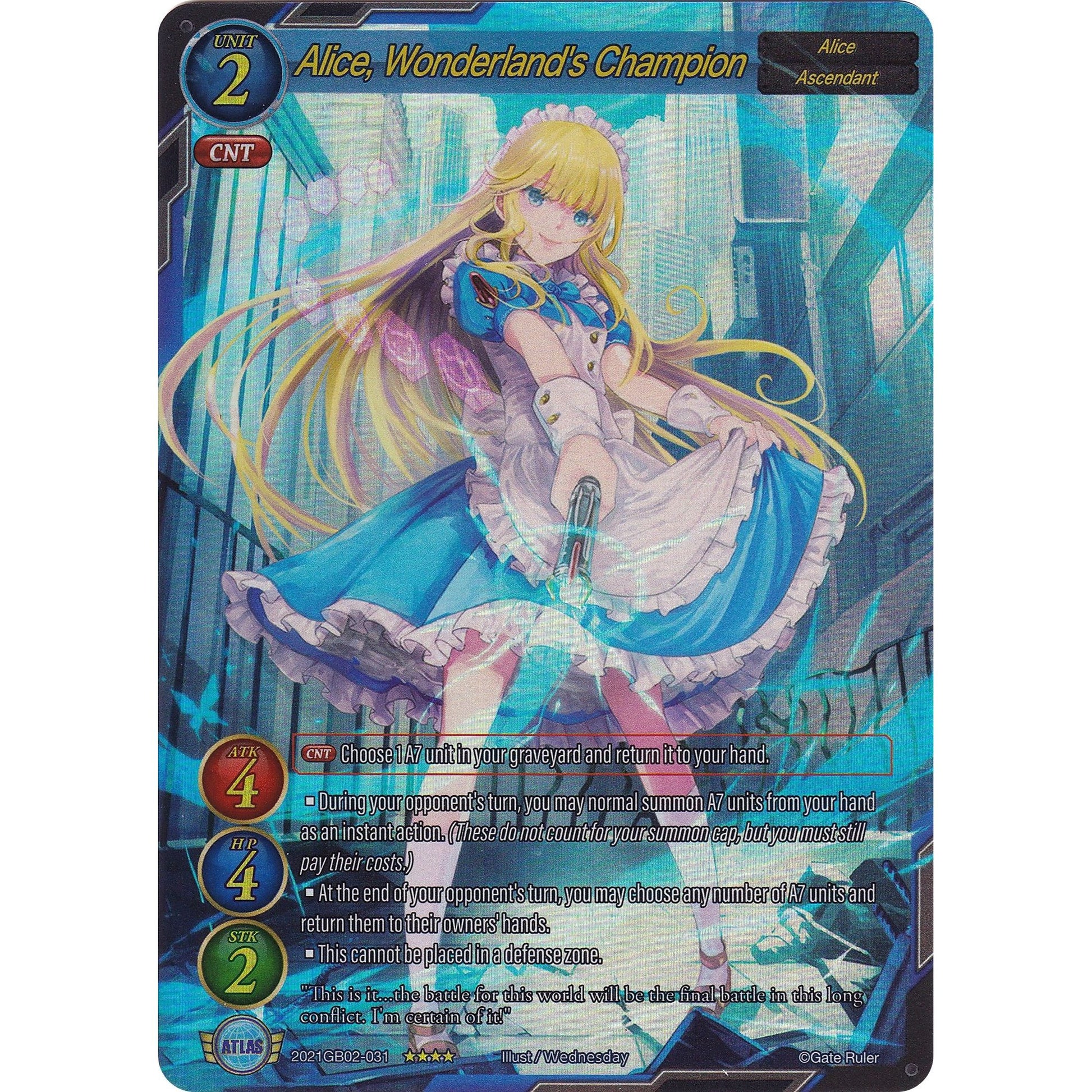 Image for Alice, Wonderland's Champion (Full Art) (2021GB02-031) (GB02) - Gate Ruler