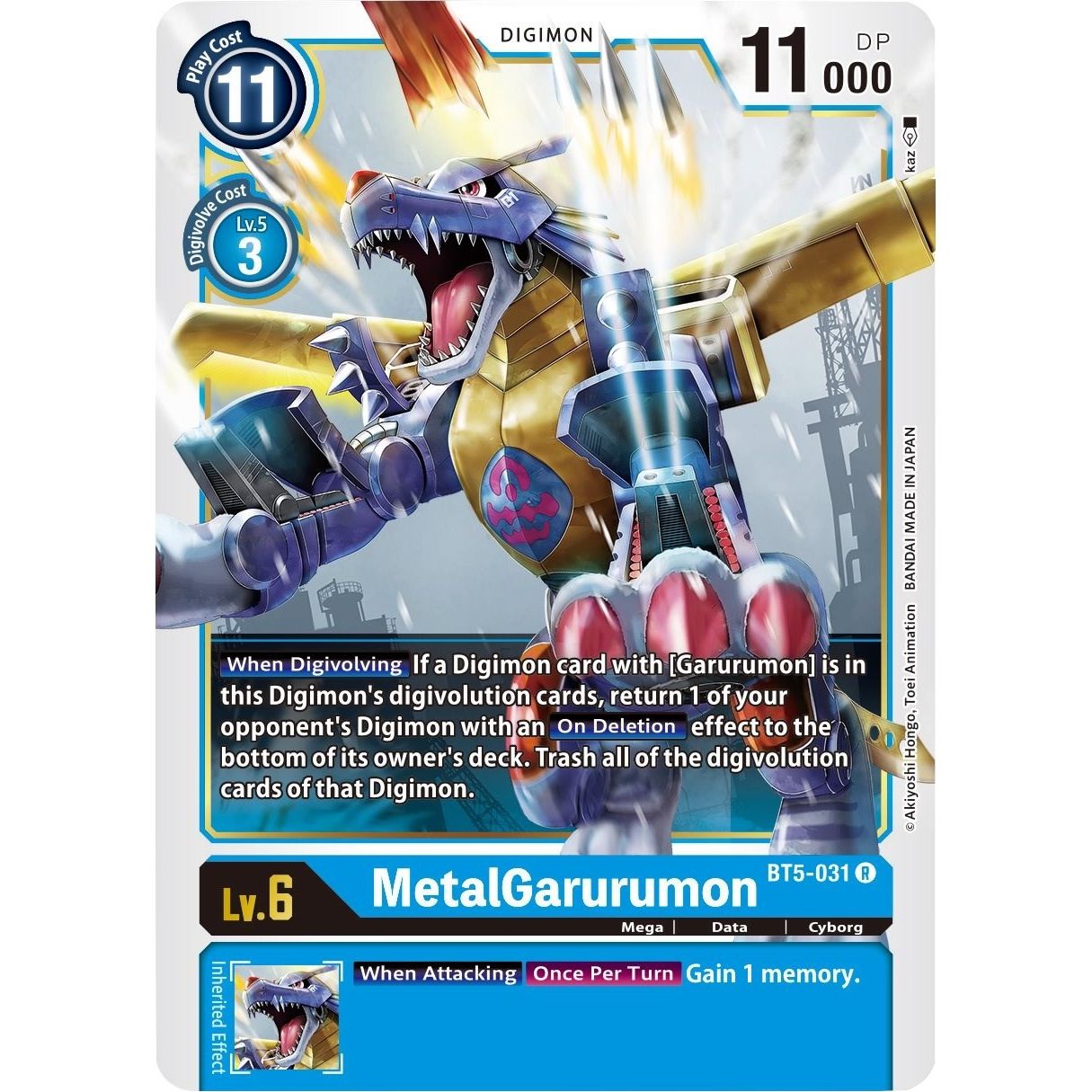 Image for MetalGarurumon - BT5-031 (BT5-031 R) (BT05) - Digimon Card Game