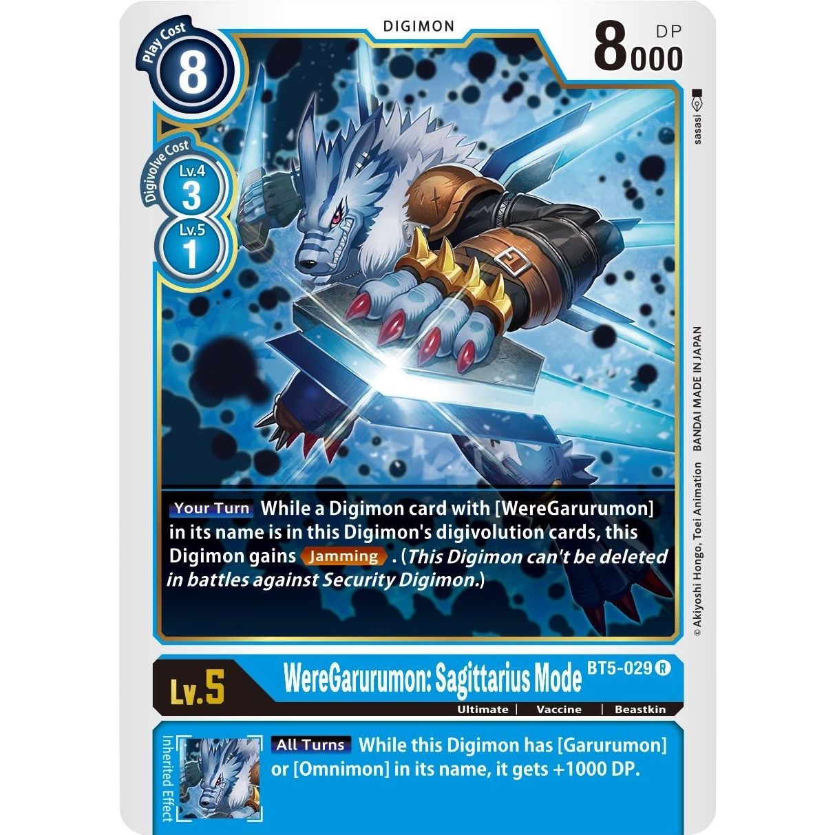 Image for WereGarurumon: Sagittarius Mode (BT5-029 R) (BT05) - Digimon Card Game