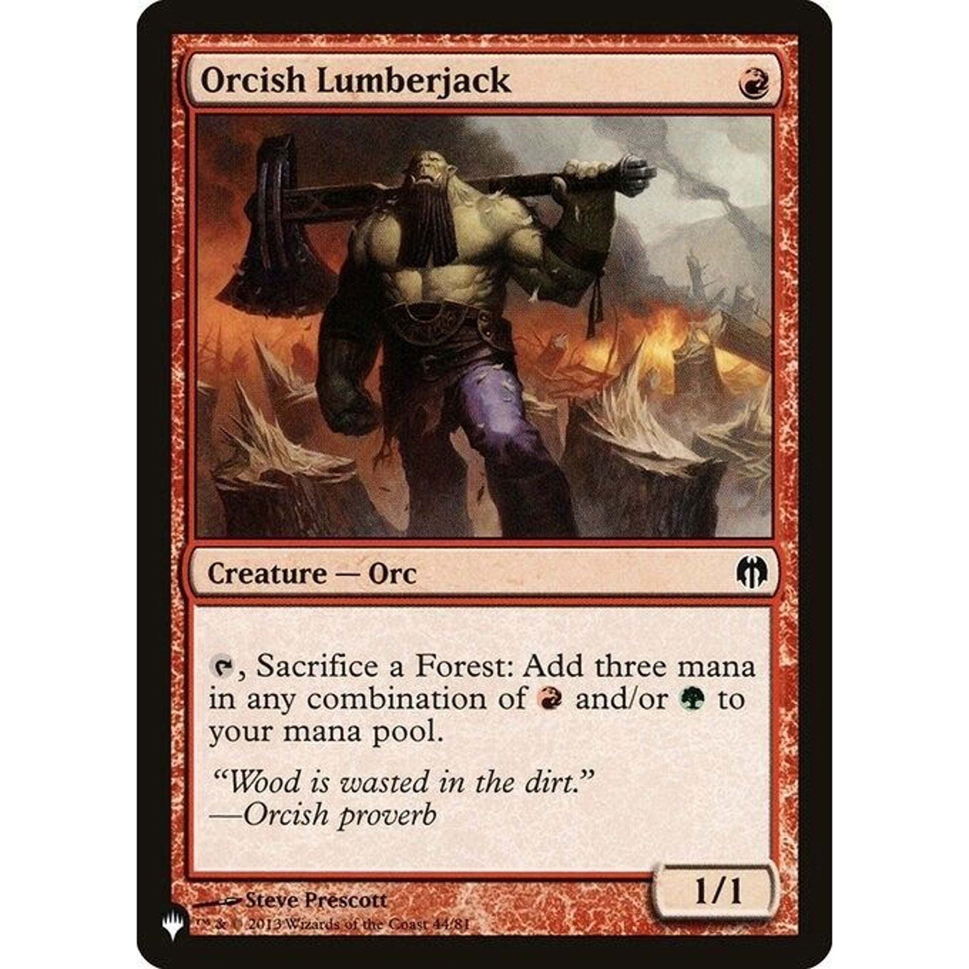 Image for Orcish Lumberjack (44/81) (LIST) - Magic: The Gathering