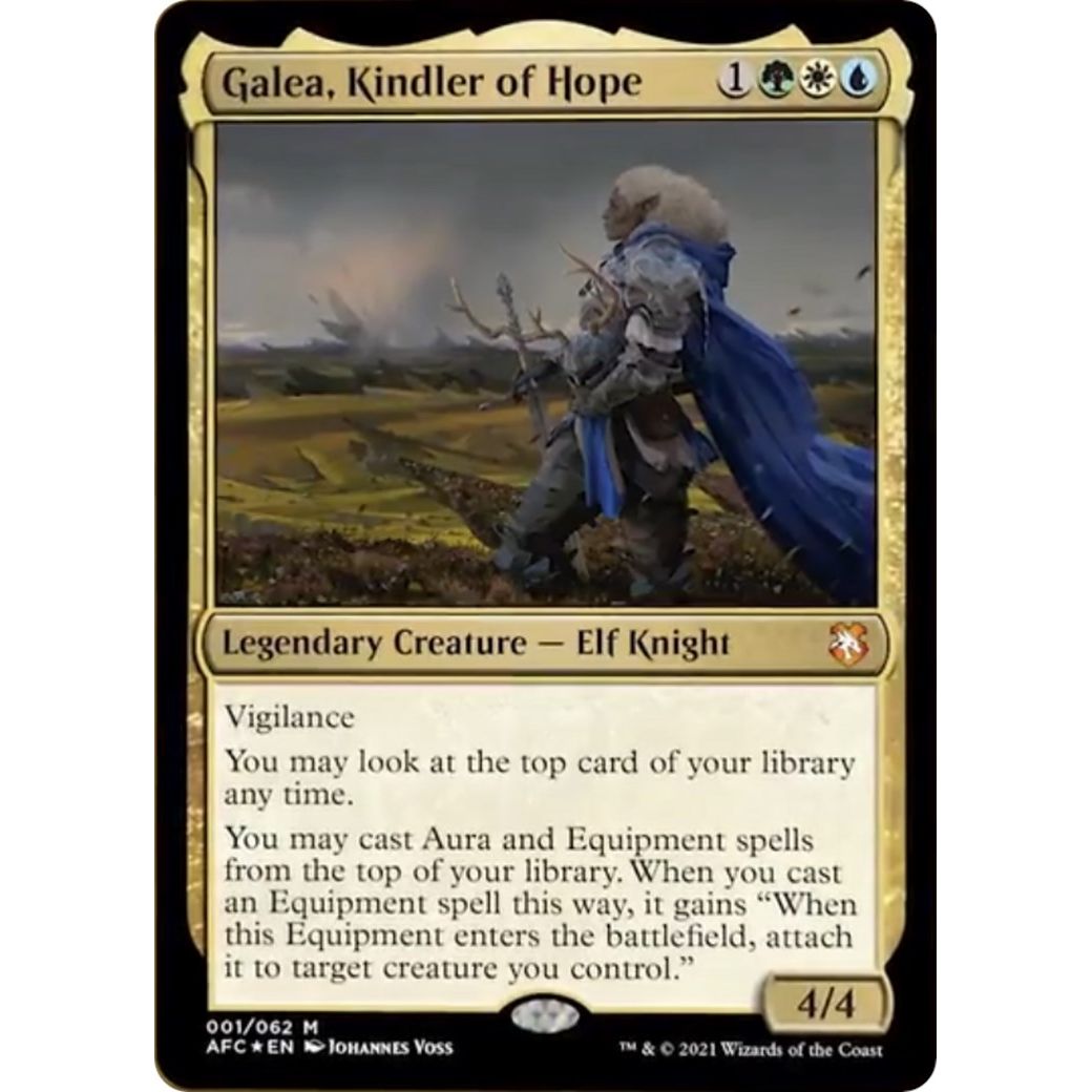 Image for Galea, Kindler of Hope (Display Commander) - Thick Stock (1) (AFC) - Magic: The Gathering