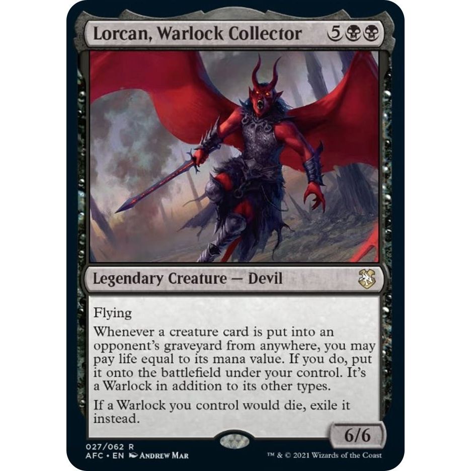 Image for Lorcan, Warlock Collector (27) (AFC) - Magic: The Gathering