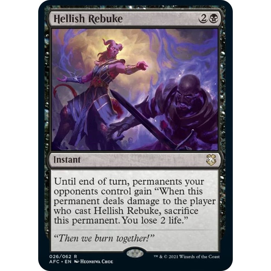 Image for Hellish Rebuke (26) (AFC) - Magic: The Gathering