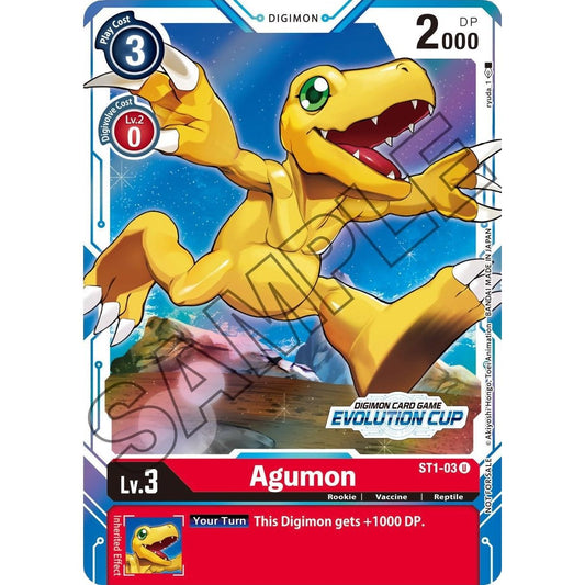 Image for Agumon - ST1-03 (July Evolution Cup 2021 Stamped) (ST1-03 U) (ST-1) - Digimon Card Game