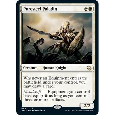 Image for Puresteel Paladin (69) (AFC) - Magic: The Gathering