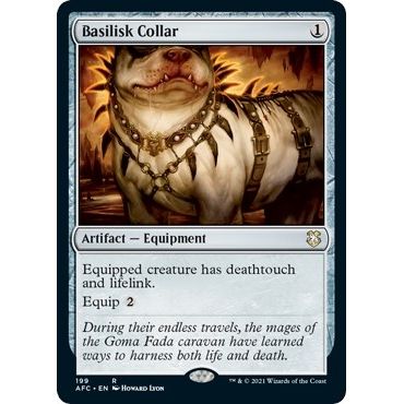 Image for Basilisk Collar (199) (AFC) - Magic: The Gathering