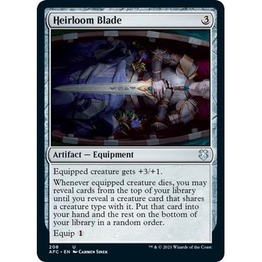Image for Heirloom Blade (208) (AFC) - Magic: The Gathering
