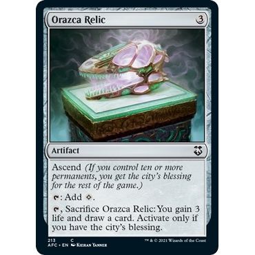 Image for Orazca Relic (213) (AFC) - Magic: The Gathering