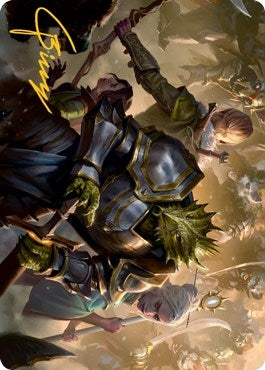 Image for You Come to the Gnoll Camp Art Card (Gold-Stamped Signature) (42) - Magic: The Gathering