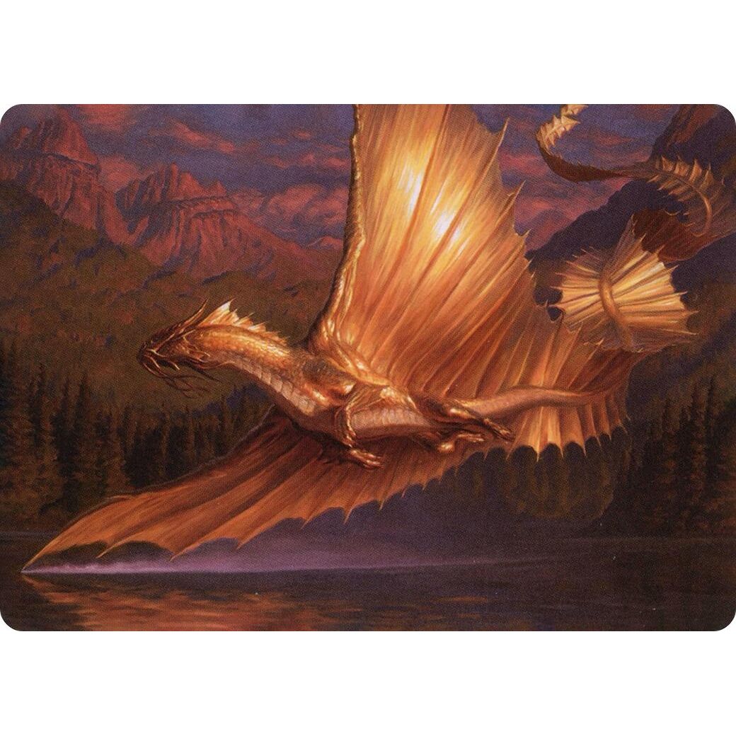 Image for Adult Gold Dragon Art Card (58) (ASAFR) - Magic: The Gathering