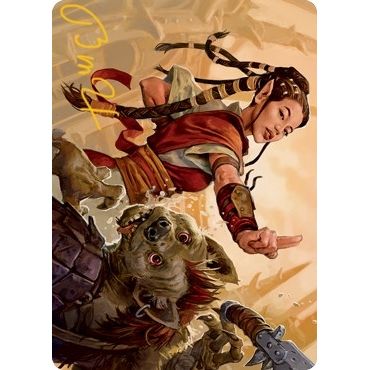 Image for Half-Elf Monk Art Card (Gold-Stamped Signature) (28) (ASAFR) - Magic: The Gathering