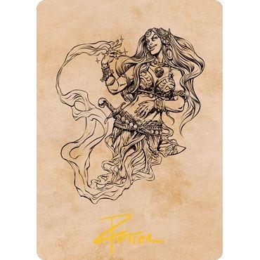 Image for Djinni Windseer (Showcase) Art Card (Gold-Stamped Signature) (74) (ASAFR) - Magic: The Gathering