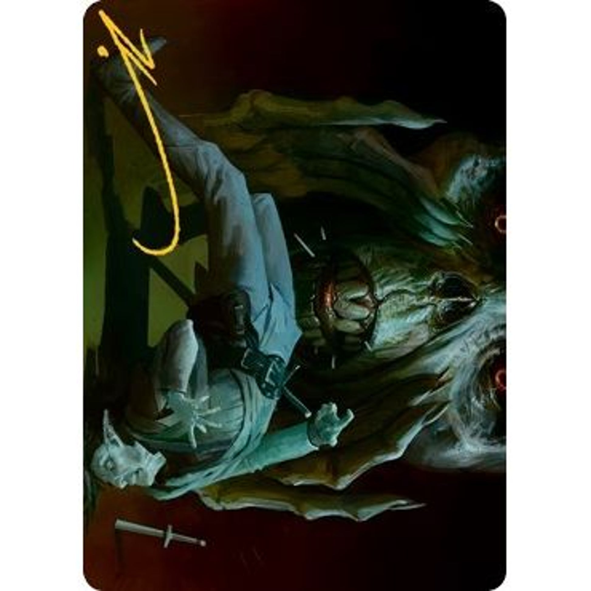 Image for Power Word Kill Art Card (Gold-Stamped Signature) (35) (ASAFR) - Magic: The Gathering