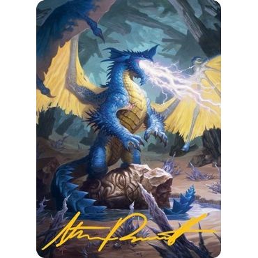 Image for Blue Dragon Art Card (Gold-Stamped Signature) (73) (ASAFR) - Magic: The Gathering