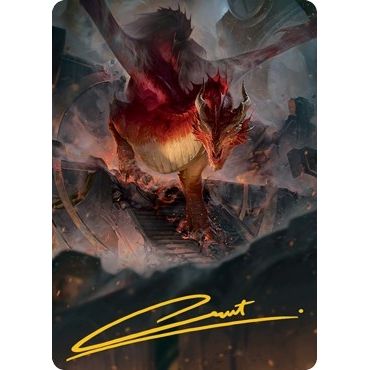 Image for Red Dragon Art Card (Gold-Stamped Signature) (81) (ASAFR) - Magic: The Gathering