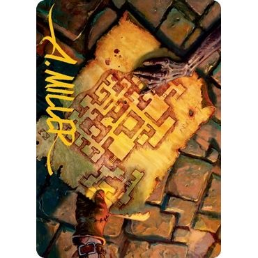 Image for Dungeon Map Art Card (Gold-Stamped Signature) (57) (ASAFR) - Magic: The Gathering