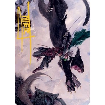 Image for Drizzt Do'Urden Art Card (Gold-Stamped Signature) (52) (ASAFR) - Magic: The Gathering