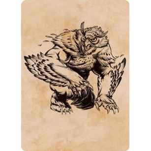 Image for Owlbear (Showcase) Art Card (76) (ASAFR) - Magic: The Gathering