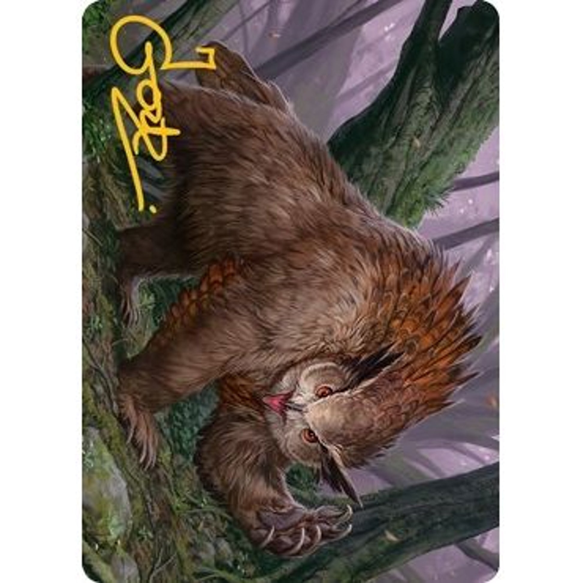 Image for Owlbear Art Card (Gold-Stamped Signature) (15) (ASAFR) - Magic: The Gathering