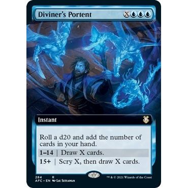 Image for Diviner's Portent (Extended Art) (284) (AFC) - Magic: The Gathering