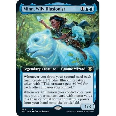 Image for Minn, Wily Illusionist (Extended Art) (285) (AFC) - Magic: The Gathering