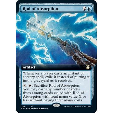 Image for Rod of Absorption (Extended Art) (288) (AFC) - Magic: The Gathering