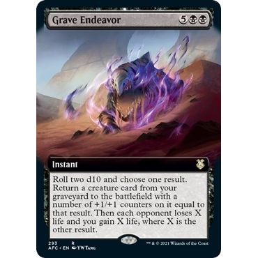 Image for Grave Endeavor (Extended Art) (293) (AFC) - Magic: The Gathering