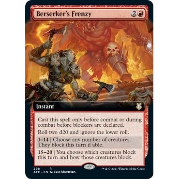 Image for Berserker's Frenzy (Extended Art) (298) (AFC) - Magic: The Gathering